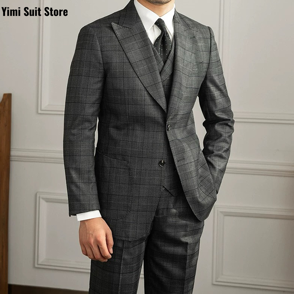Men Formal Wear Modern - Setelan Jas Pria YiMinpwp 3Pcs Motif