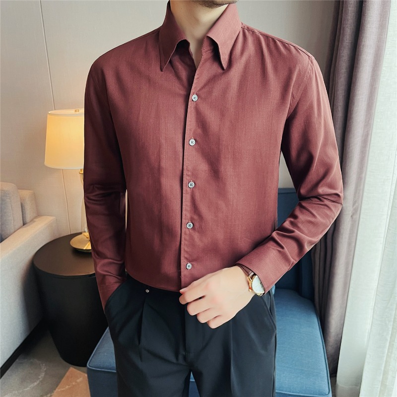Men Formal Wear Clothes - Kemeja Pria 100% Lyocell yang Bernapas