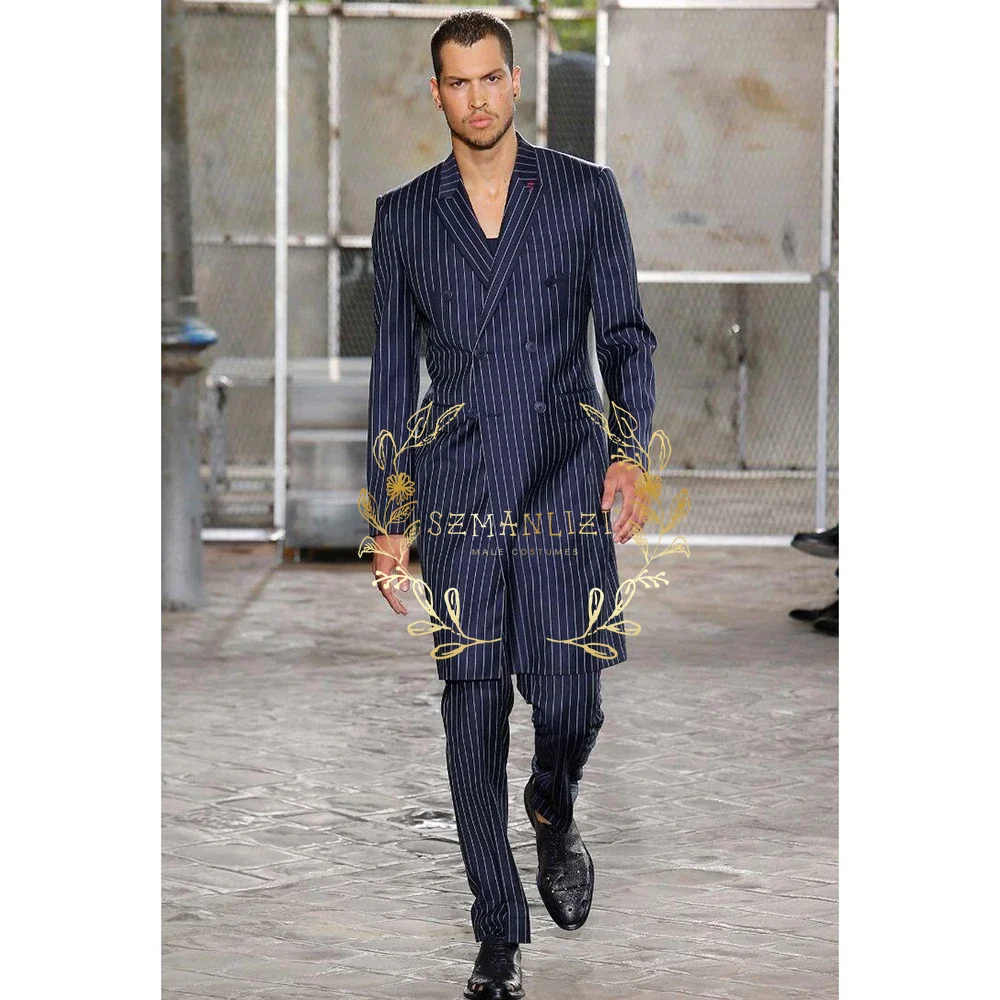 Men Formal Wear Modern - Setelan Pria Formal 2 Potong Biru