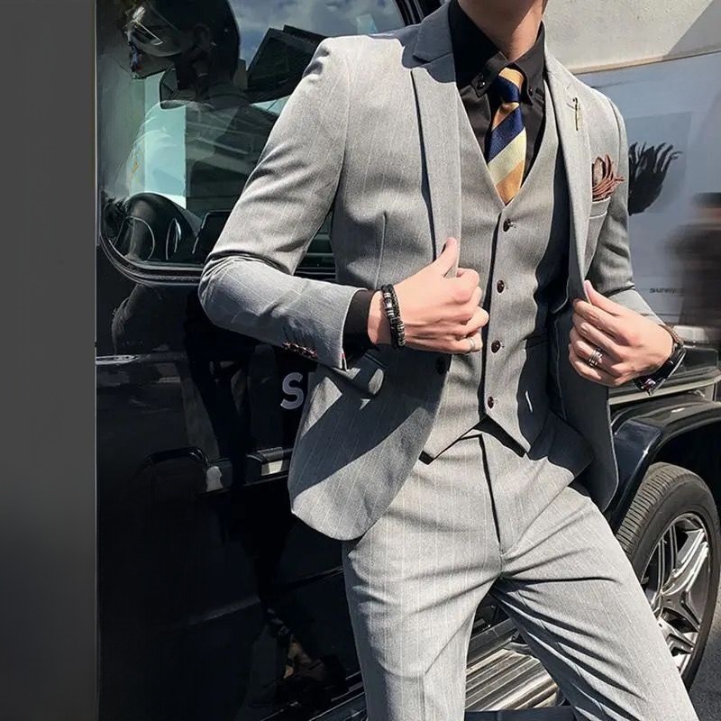 Setelan Jas Slim Fit untuk Per - Men'S Urban Formal Wear ulasan dan harga