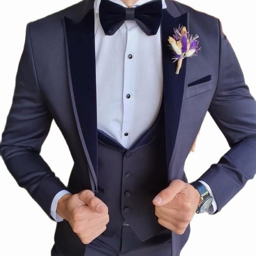 3 Potong Jas Tuxedo Pria Slim  - Men'S Formal Wear Not Suit ulasan dan harga