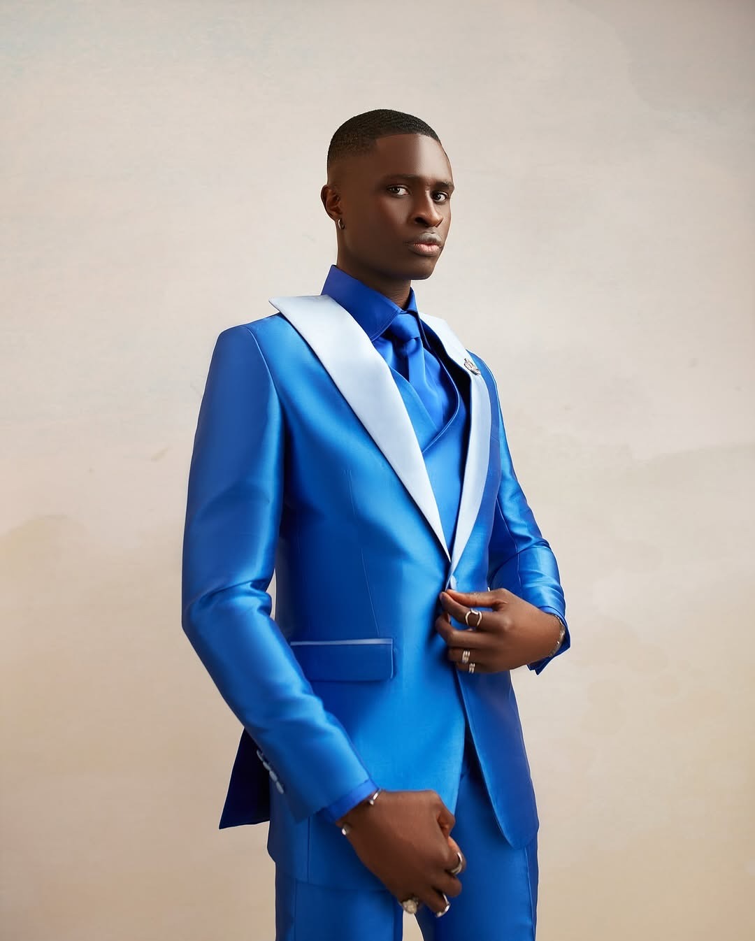 Setelan Jas Pria Satin 3 Pcs B - Men Formal Wear Modern ulasan dan harga