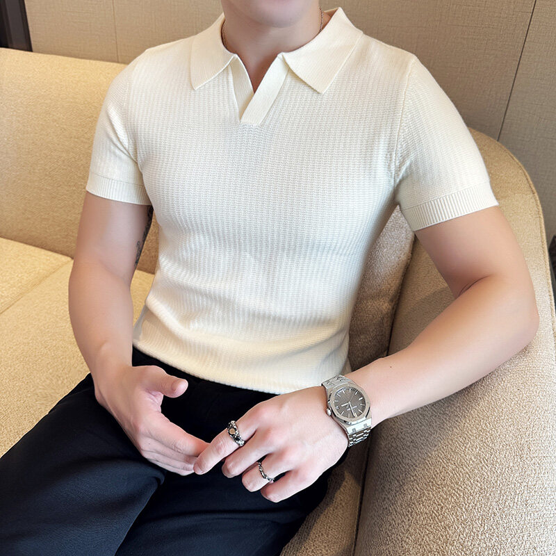 Sweater Rajut Jacquard Kerah P - Men Formal Wear Modern ulasan dan harga