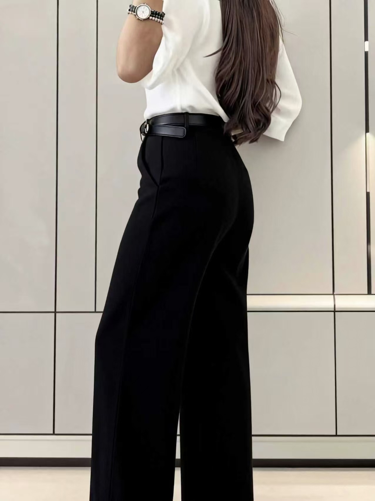 Celana Palazzo High Rise denga - Dress Pant Flat Front ulasan dan harga