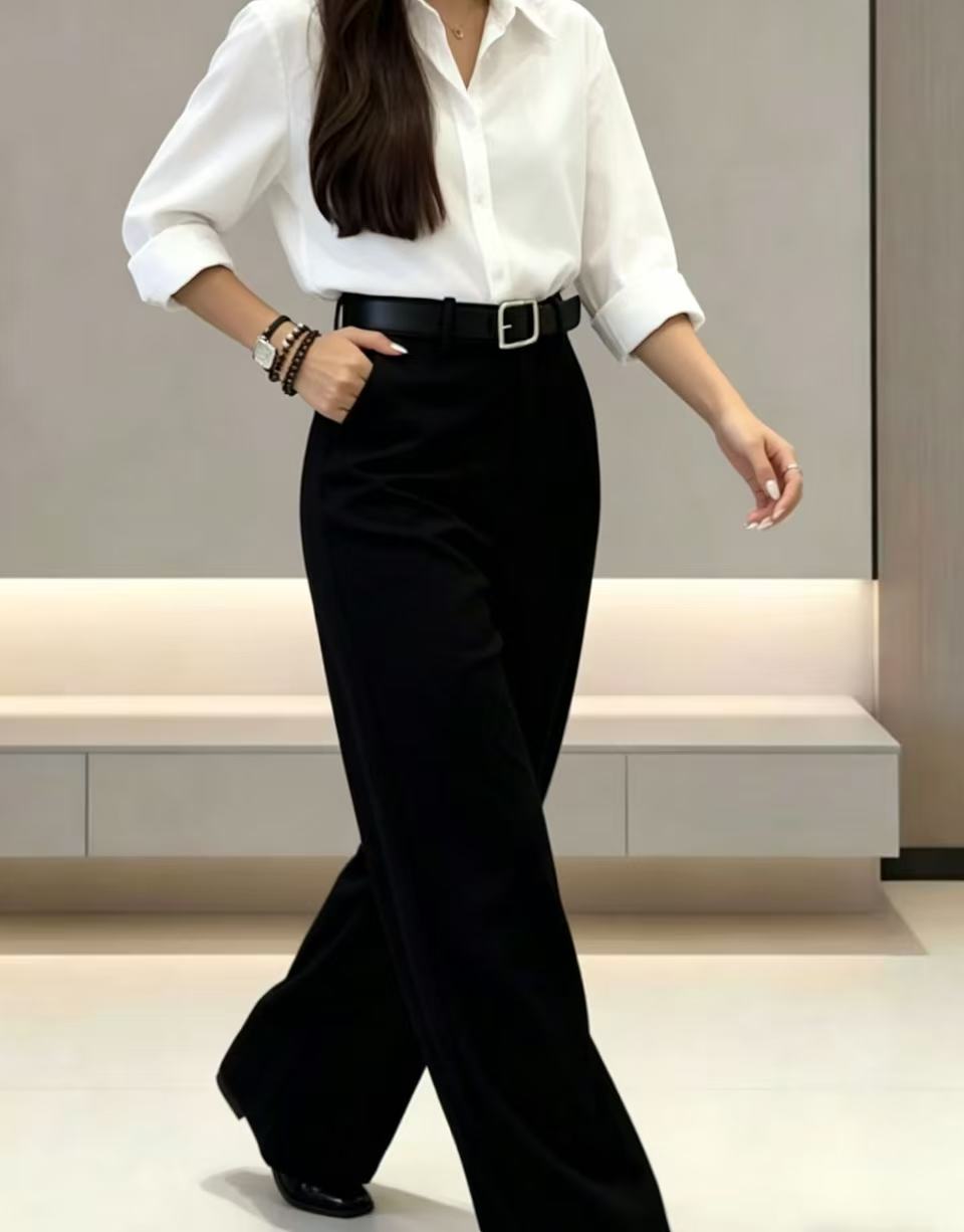 Celana Palazzo High Rise denga - Dress Pant Flat Front ulasan dan harga