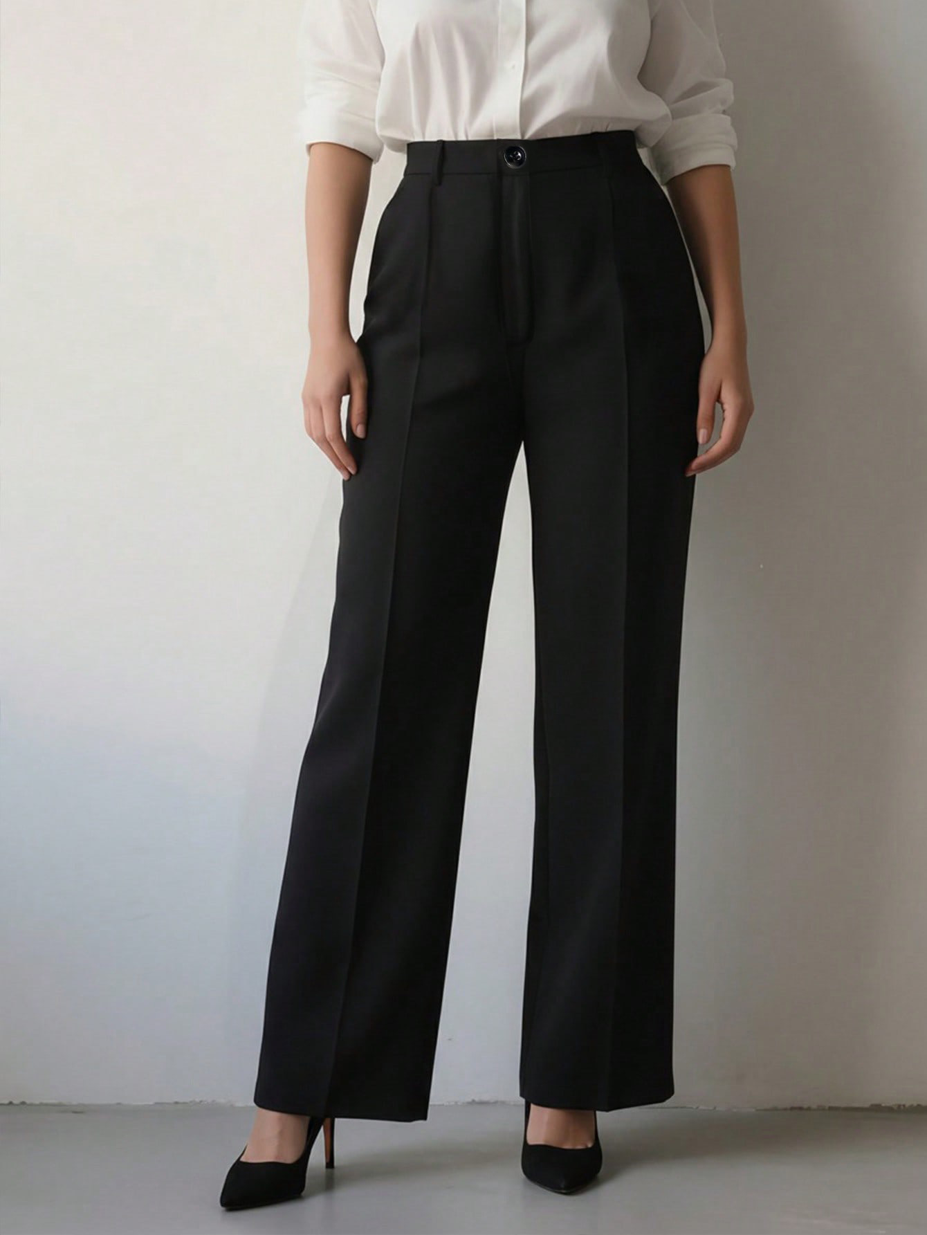 Celana Panjang Wanita High Wai - Dress Pant Flat Front ulasan dan harga